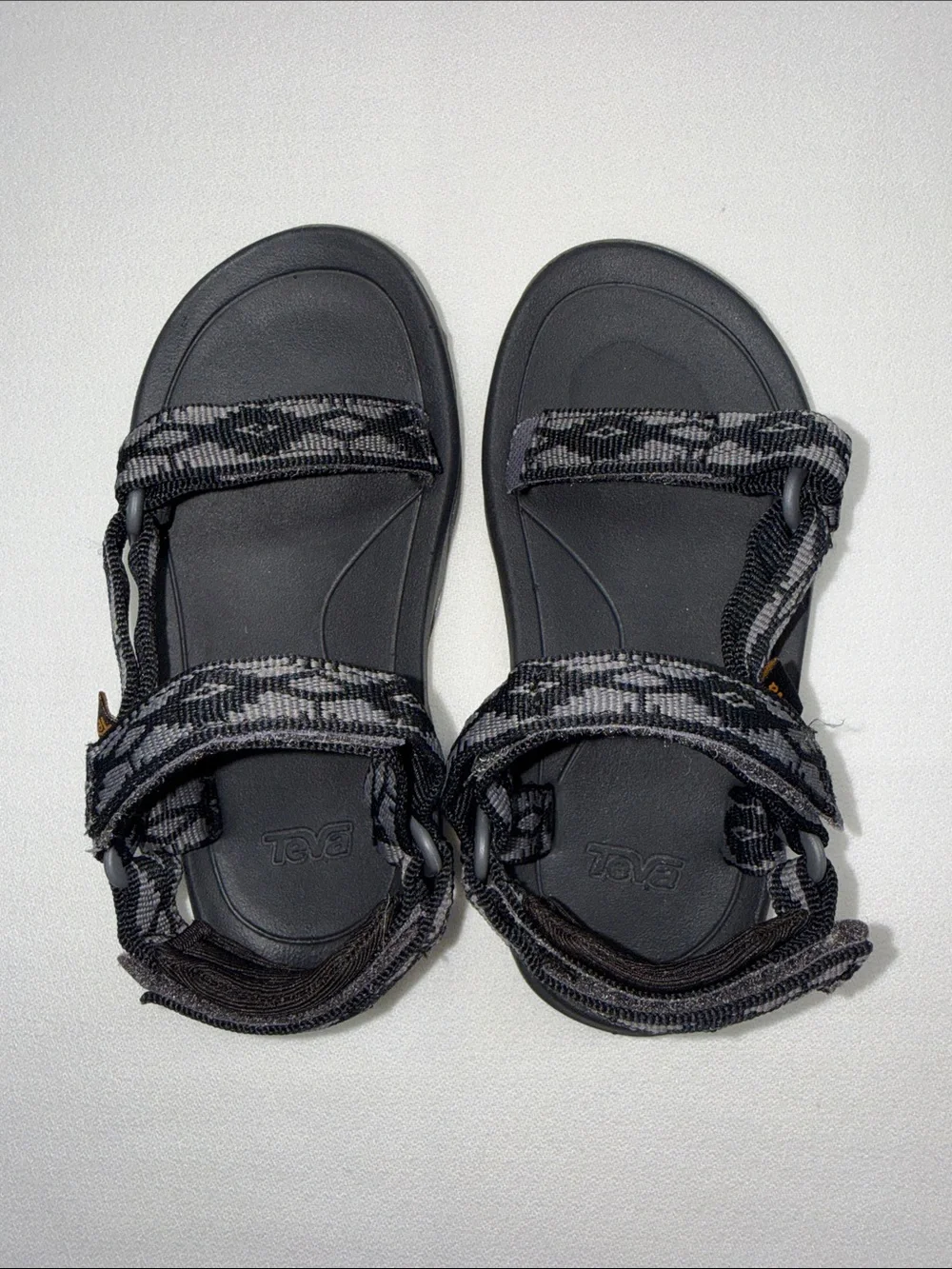 Teva Black and Gray Patterned Kids' Sport Sandals